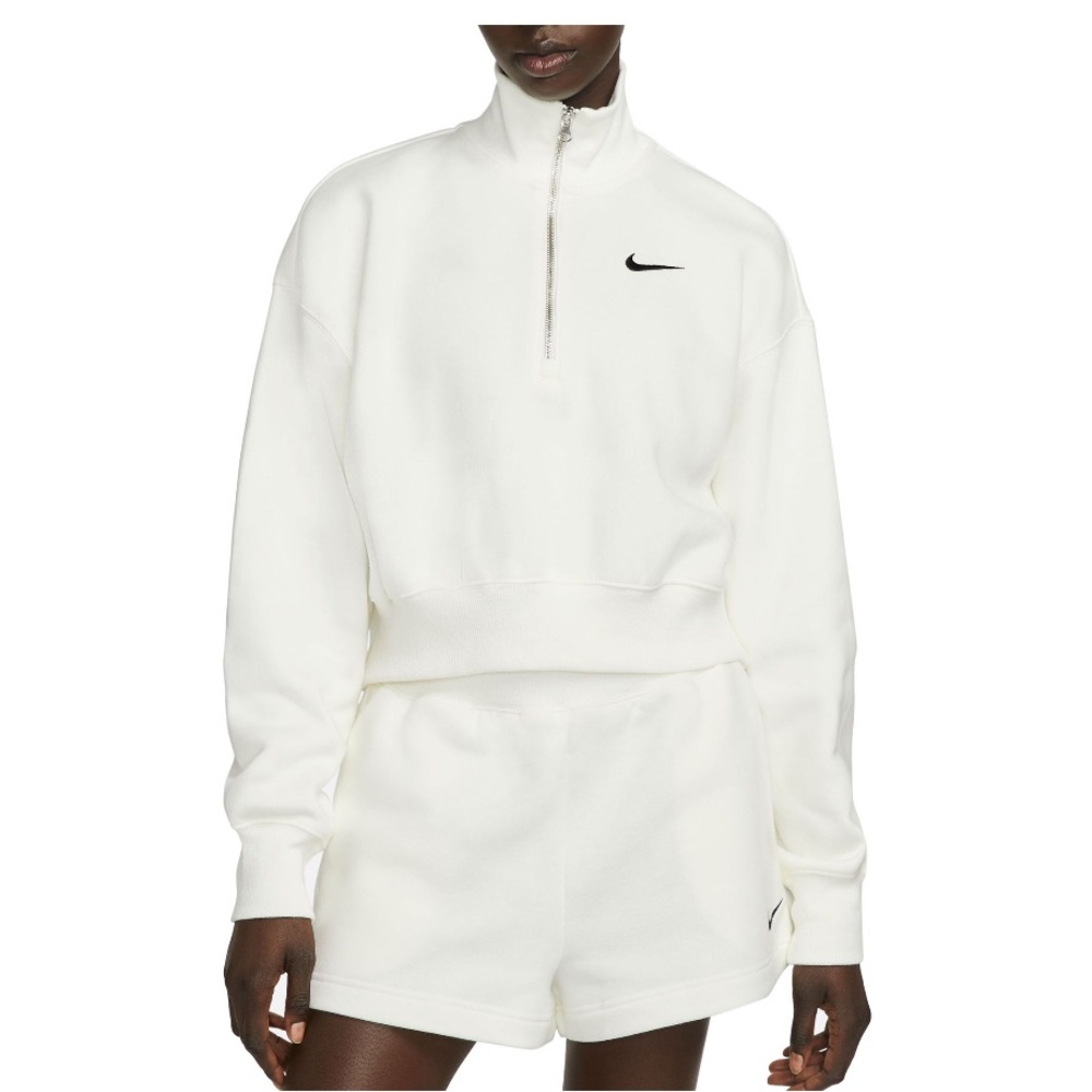 Nike Woman’s Phoenix white half zip up sweatshirt